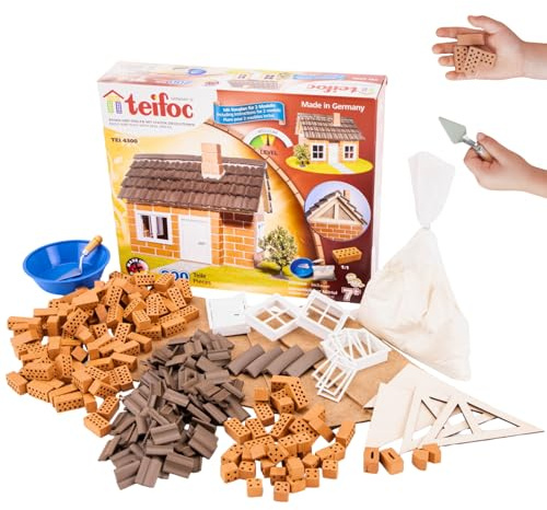 Teifoc 4300 Kit de Construction en Briques – Maison à colombages, Set créatif avec 200 Mini-Briques, Maison DIY à Construire, Jouet pour Filles et garçons 7–9 Ans, idée Cadeau Noël