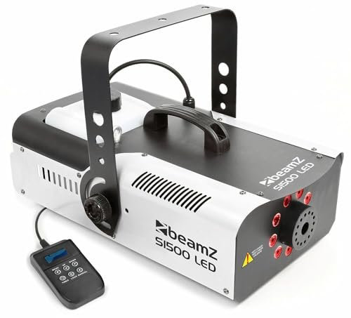 BeamZ S1500LED Nebelmaschine, 2,5 l, Schwarz, Weiß, 1500 W (9 Farben, 255 mm, 465 mm, 196 mm, 5,85 kg)