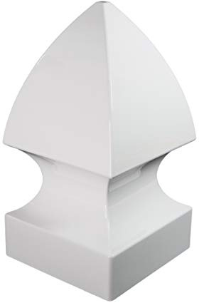 Classy Caps GF655 Gothic PVC Post Cap, for 5 x 5 Vinyl Fence & Deck Posts - White