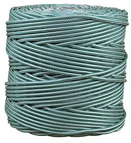 Cofan Bobina de cordón trenzado de polipropileno | Diámetro de 5 mm | Longitud de 200 metros en color blanco / verde