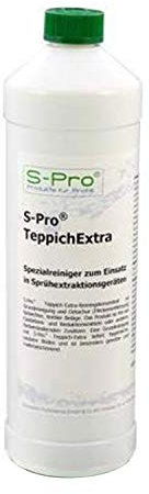 S-Pro TeppichExtra Teppichreiniger und Fleckenentferner, schaumarm, Reinigungsmittel für Teppiche und zur Fleckentfernung, 1 Liter