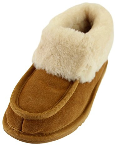 Chaussons en peau de mouton pour femme - Marron, châtaigne, 42 EU