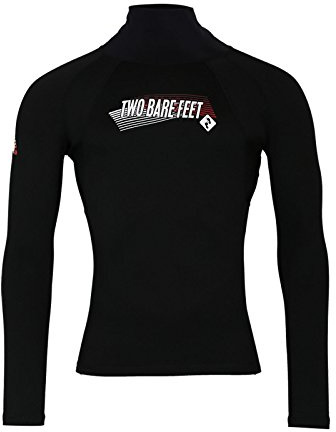 Two Bare Feet Adults Thermal Fleece Lined Rash Guard Vest - Long Sleeve UV Protection Surf Base Layer, Wetsuit Swimming Top for Surfing, Snorkelling & Watersports