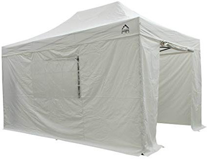 All Seasons Gazebos 3x4.5m Heavy Duty Fully Waterproof Pop up Gazebo with 4 Premium Side Walls - White