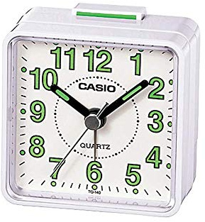 Casio TQ140-7 Tq140 Travel Alarm Clock - White