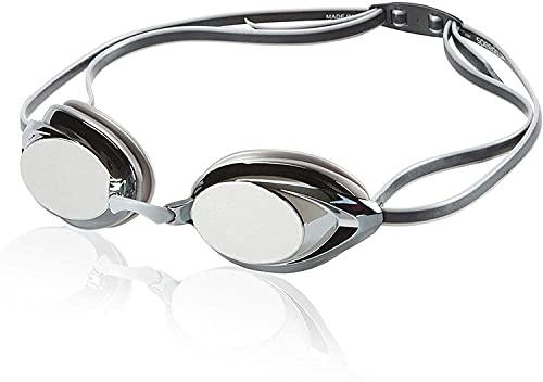 Speedo Vanquisher 2.0 Mirrored Swim-Swimming Racing Goggles-Silver Anti-Fog