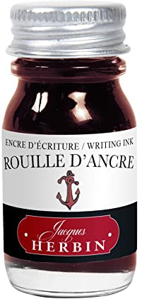 Jacques Herbin 11558T - Writing and drawing ink - Fountain pens and rollerball pens - Rouille d'ancre/ Anchor rust - 10 ml - Made in France - Calligraphy