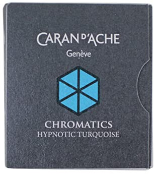 Caran d'Ache CD8021.191 Ink Cartridges - Hypno Turquoise (Pack of 6)
