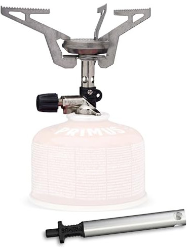 Primus Gaskocher Camping - Express Stove Piezo - Gaskocher Outdoor 2600W mit Zünder Inklusive - Gaskocher für Schraubkartusche mit Standard EN417 - Mini Gaskocher Klein für Outdoor - Camping Stove