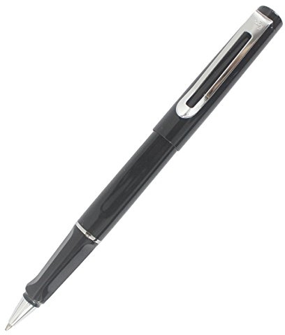 Abcsea Comodidad Manilla Metal Pluma Barriles Rollerball Pluma Multa Escritura Instrumentos - negro