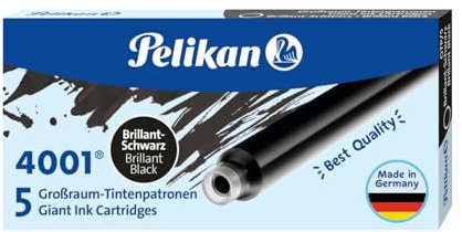 Pelikan Großraum-Tintenpatronen 4001 Tinte Brilliant-Schwarz, 5 Stück