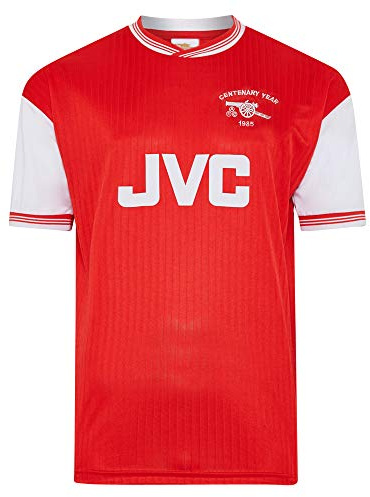 Arsenal 1985 Centenary Retro Football Shirt Red/White Large Polyester