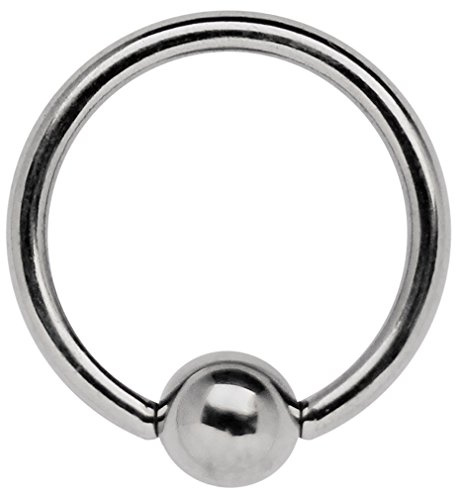 Joyería Íntima Piercing de Titanio Anillo En 1,2MM Fuerza con Bola Fijación