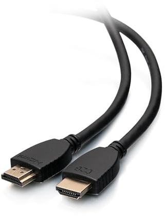 C2G 18 Zoll (0,5 m) High Speed HDMI-Kabel mit Ethernet – 4K 60 Hz HDMI 2.0 vergoldet