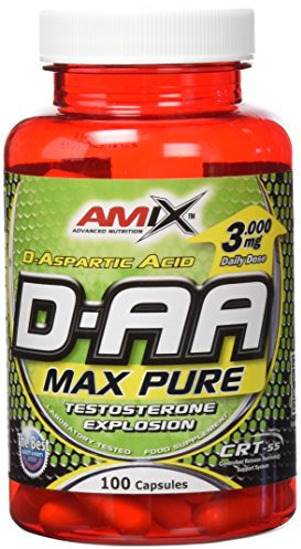 AMIX - Suplemento Deportivo - D-AA Max Pure en Formato de 100 Cápsulas - Gran Aporte de Hormonas - Ayuda a Mejorar la Masa Muscular y Potencia la Fuerza