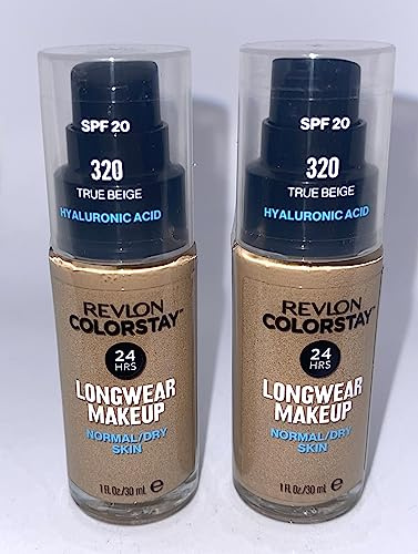 2 x Revlon Colorstay Pump 24HR Make Up SPF20 Norm/Dry Skin 30ml - 320 True Beige