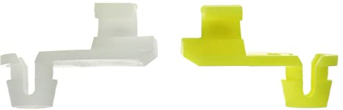 Restagraf Agrafe de Tringle Serrure de Porte, 4mm Poinçon, Lot de 10, Jaune/Blanc