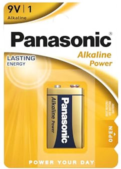 Panasonic Alkaline Power 6 LR 61 5410853039303 - Pila de 9 V, color amarillo