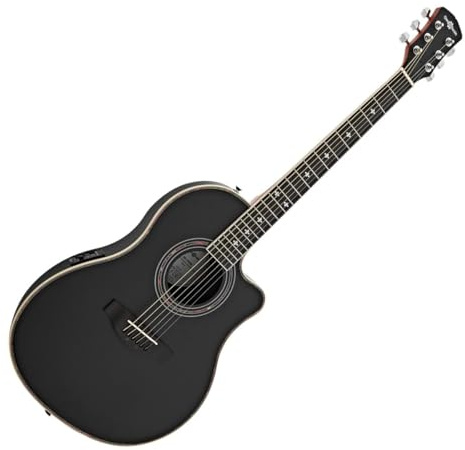 Roundback Semiakustisk Gitarr från Gear4music, Svart