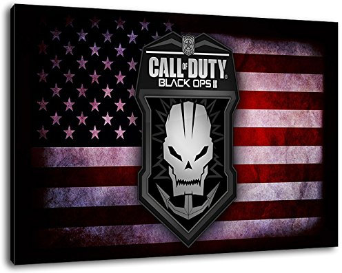 Dark Call of Duty Format 60x40 cm fertig gerahmte Kunstdruckbilder als Wandbild - Billiger als Ölbild oder Gemälde - KEIN Poster oder Plakat