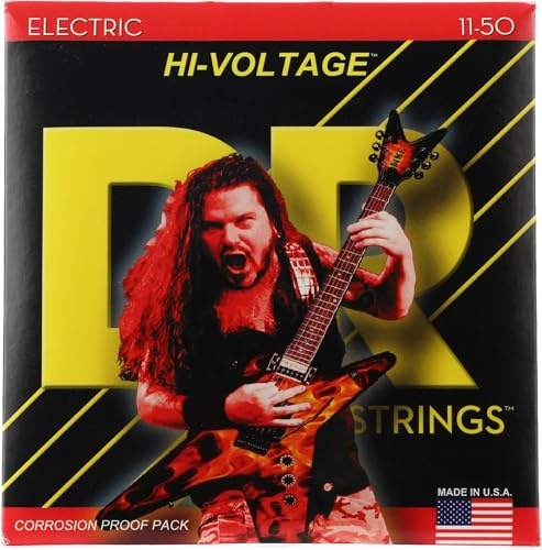 DR Strings Electric Guitar Strings, Dimebag Darrell Signature, Treated Nickel-Plated, 11-50 (DBG-11)