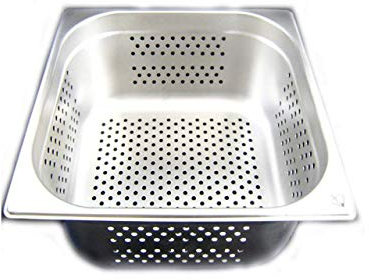 airbrush-city GN 2/3 Gastronormbehälter GN-Behälter Edelstahl 9,5 Liter Tiefe 150mm gelocht