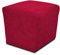 DOMO. collection Polsterhocker Bob, Sitzhocker, Sitzwürfel, Fußhocker, 46 x 46 x 43 cm (BxTxH), Webstoff in rot