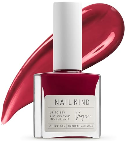 NAILKIND Red Nail Polish - Red Carpet - Classic Nail Varnish - Vegan Nail Lacquer + Peta Certified + Cruelty Free - Quick Drying & Long Lasting - Chip Resistant Manicure - 8ml