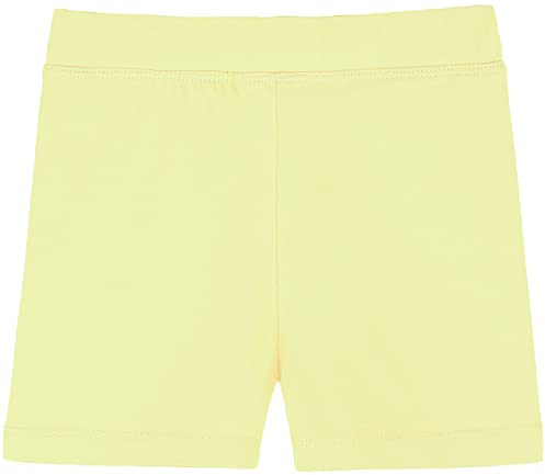 Lilax Girls' Basic Solid Soft Dance Short for Gymnastics or Under Skirts (5T, Lemon Yellow)