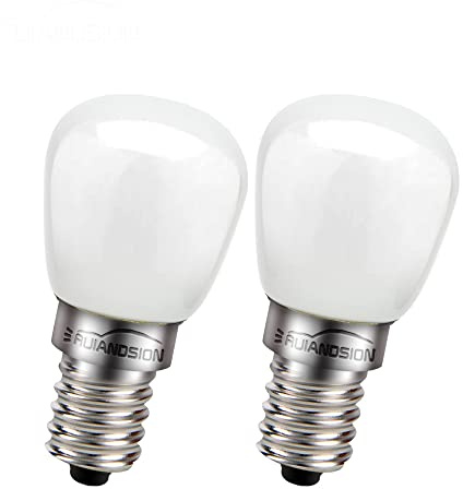 Ruiandsion E14 LED Bulb 220V-240V Replacement Fridge Bulbs Low Heat for Salt Lamp/Refrigerator/Cooker Hood/Sewing Machine, Warm White (Pack of 2)
