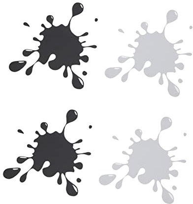 VGOL 4 Stücke Reflektierende Autoaufkleber mit Wassertropfenmuster Selbstklebende Autoaufkleber Dekorativer Aufkleber für Autofenster Schlafzimmer Wohnzimmer Schwarz Weiß