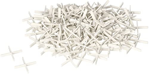 KOTARBAU® Crucetas para juntas 1 mm, 150 UNIDADES, Distanciadores de plástico, Espaciadores de baldosas para lechadas, Cruces para colocar azulejos, Clips