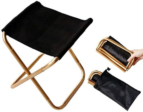 Desconocido Mini Taburete Plegable, Portátil Mini Camping Silla Exterior Plegable Asiento portátil, Ligero, Pesca, Viajes, Senderismo, Jardín
