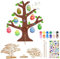 sizzlepop 6 Stück Oster-Bastelarbeiten für Kinder, Baum Windspiel Bastelset Kinder,12 Arten von Pigmenten, DIY Holz Basteln Kreativsets für Mädchen Junge Kindergeburtstag Bastelarbeiten