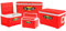 ROYALFORD Ice Cooler Box Set of 5L, 14L, 32L & 62L Boxes for Camping Picnic Insulated Food Container-Ice Box Lock Lid with Carry Handle, Leakproof Design Travel Insulated Hot Box/Cold Freezer Box, Red