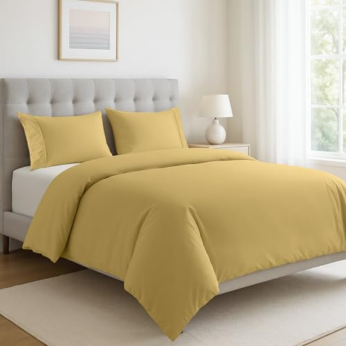 King Size Duvet Cover Sets 100% Organic Cotton, GOTS Certified - Cocoon | Cotton Bedding Quilt Cover Set with Pillowcases, Oeko Tex Certified, Soft Breathable Comfort - Ideal for Home and Hotels