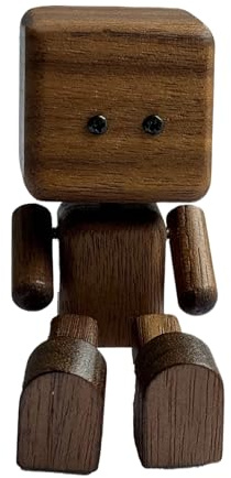 Estatuilla de madera oscilante, figura de hombre de madera que se balancea para salpicadero del coche, accesorios decorativos para interior del coche, casa, viaje, escritorio