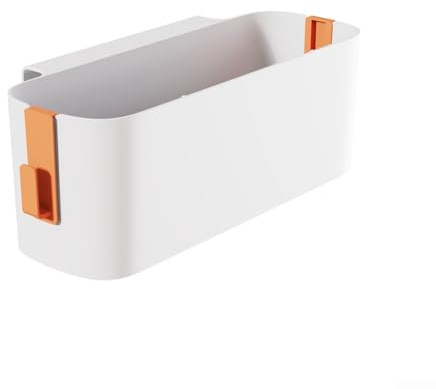 Boîte de rangement à suspendre pour dortoir et lits superposés, compatible avec les poussettes et les lits d'hôpital, étagère en plastique PP pour organiser les essentiels (orange)