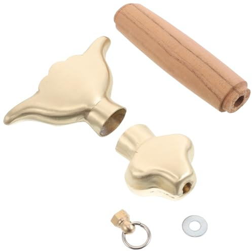 Toddmomy Poignée D'épée de Tai Chi Multifonctionnelle en Cuivre 17 Cm, Accessoire de Remplacement pour Sabre Large avec Garde Protectrice, Kit de Réparation pour Entraînement et