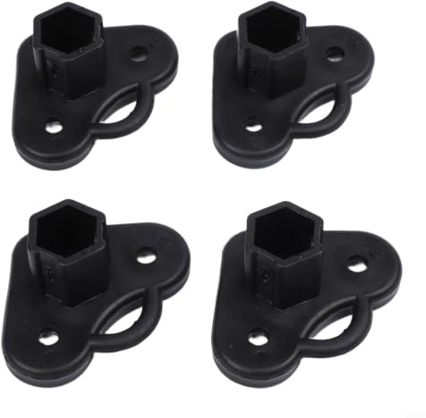 Fotfästen för fyrkantiga rörtältben 21 x 21 mm innerstorlek plastkonstruktion 4-delat paket för pop-up baldakin och skyddsstrukturer