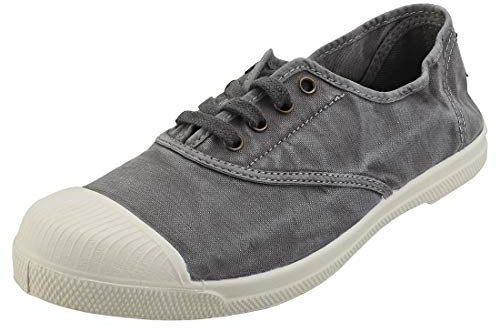 Natural World Eco - Zapatillas Mujer de algodón orgánico y Caucho - Color Gris - 102E