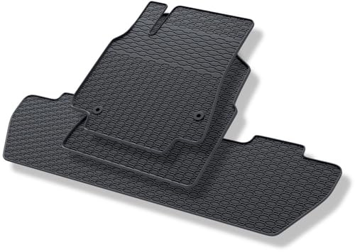 Mossa - Gummifußmatten Auto kompatibel mit Citroen Berlingo Van (2008-2018) schwarz Gummimatten Gummi Fußmatten 1