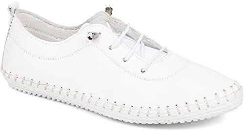 Leather Slip-On Trainers - White Size 4