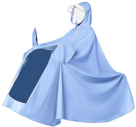 VGEBY Impermeabile Elettrico per Bici, Poncho Antipioggia per Bicicletta, Poncho Antipioggia, (Tipo di Copertura per Specchio 4X Blu)