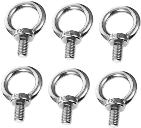OKUMEYR 6pezzi Bulloni Ad Occhiello in Inossidabile Ganci Per Sollevamento Resistente e Facile Da Installare Per Macchinari e Attrezzature Industriali