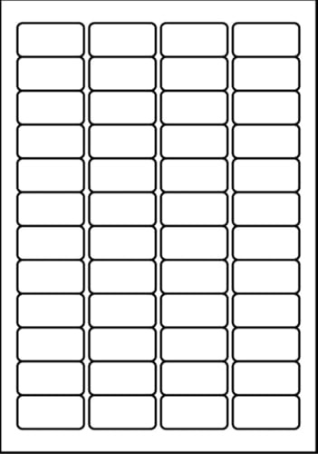 SmithPackaging A4 Self Adhesive Address Labels, 48 Labels Per Sheet, 20 Sheets, 45.7 x 21.2mm, 960 Labels