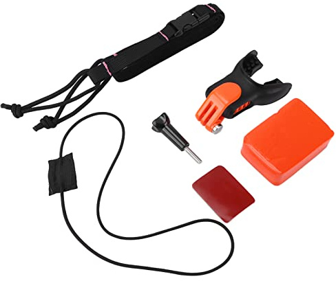 Haofy Supporto per Bocca, Adattatore Ergonomico da Surf in Silicone per Action Cam con Galleggiante e Cordino per il Collo Staccabile, Ideale per gli Appassionati di Sport Acquatici