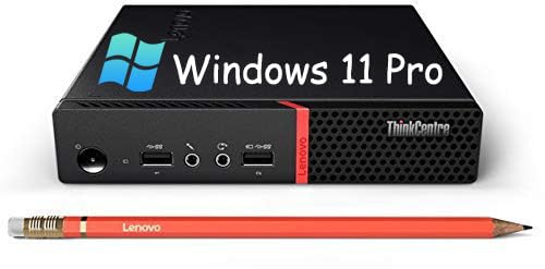 Lenovo ThinkCentre M715Q Mini Desktop Computer PC, AMD Ryzen 5 Pro 2400, 8 GB RAM, 256 GB SSD, WiFi, Bluetooth, Tastiera US QWERTY, Windows 11 Pro (Ricondizionato)