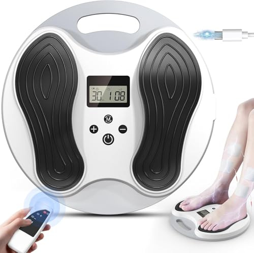 Dancespot Medic Circulation Machine Blood Booster for Feet and Legs, EMS Foot Massagers for Pain and Circulation Stimulator Electric Foot Massage Machine with 4 TENS Pads Muscle Neuropathy Pain Relief