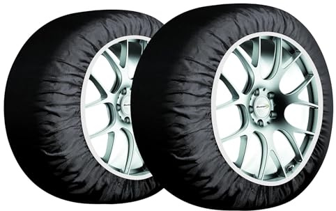 Bottari Calze da Neve Omologate Italia Arctic Socks, 2 Calze, Taglia XL, Nero, Catene da Neve Tessili per R14 - R21 (Misure per Pneumatici Dettagliate all'Interno)